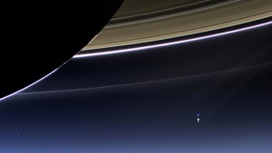 Image of the (tiny) Earth recently taken by NASA's Cassini spacecraft. 