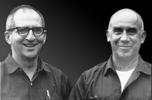 Br. Patrick Hart, Merton's last secretary, and Thomas Merton. Photo by Philip Stark. S.J.