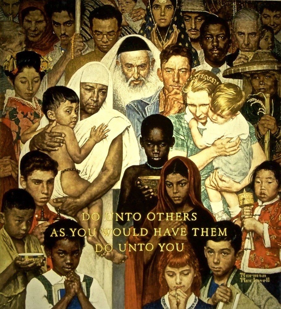 "The Golden Rule" [Norman Rockwell, 1961]